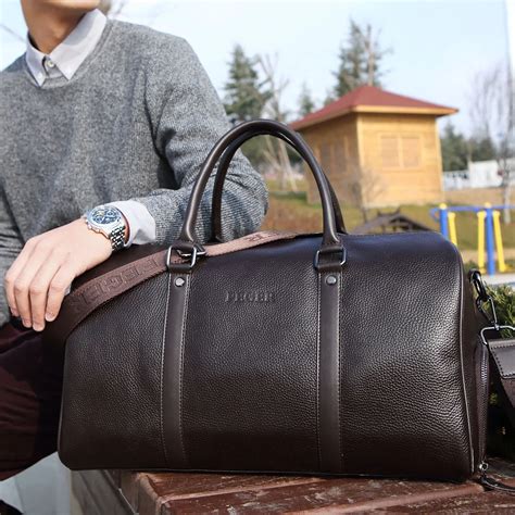 men travel bag leather|stylish leather bags for men.